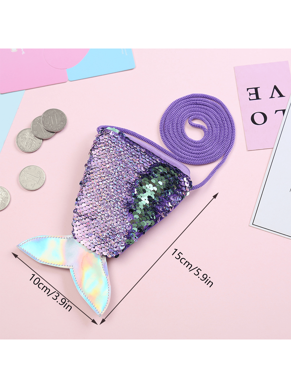 Purple Mermaid Pouch