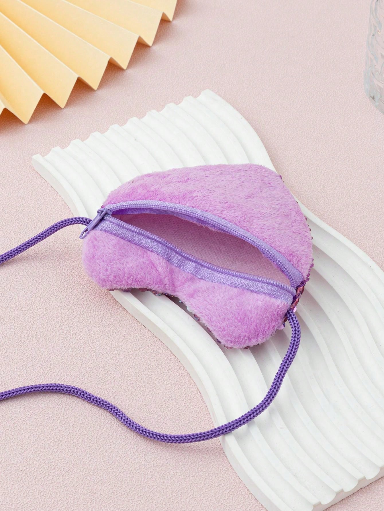 Heart Shaped Glitter Coin Purse