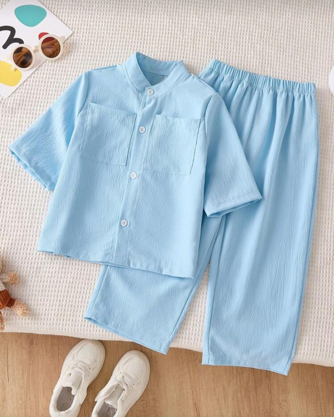 Young Boys Short Sleeve Shirt & Long Pant Set | 4Y - 7Y