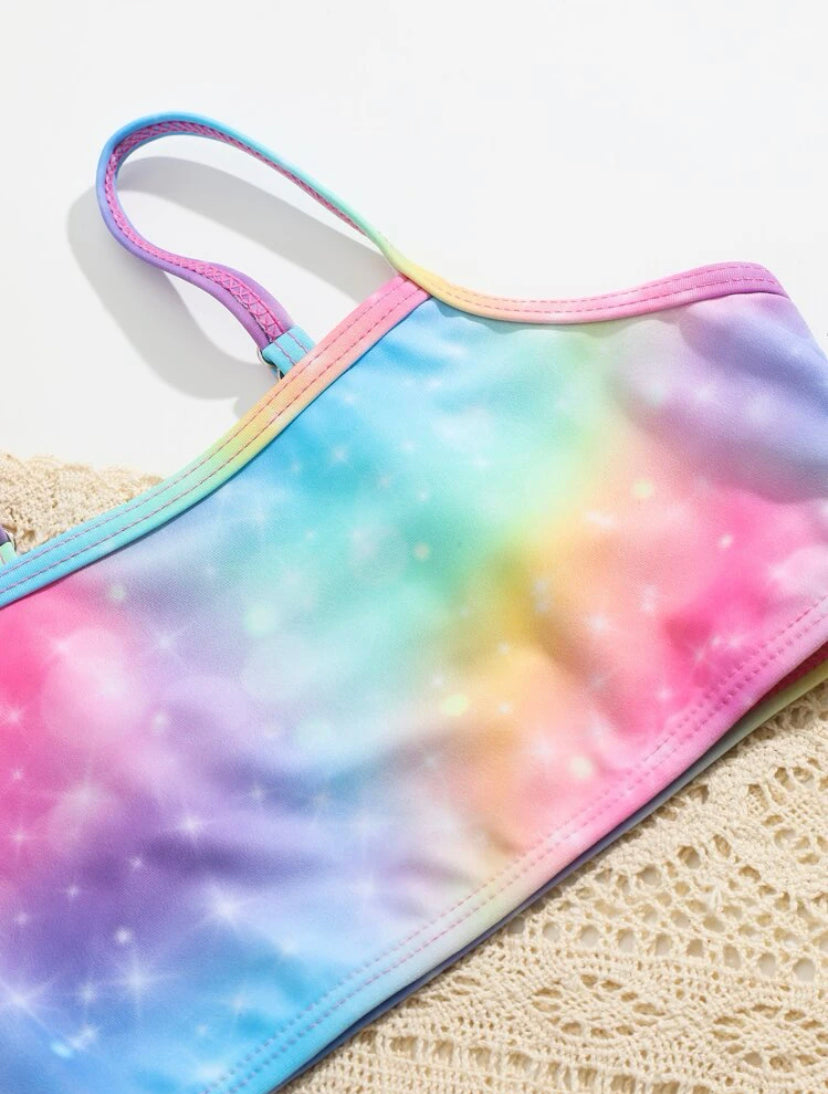 Paint splash girls bikini + short |4Y-7Y