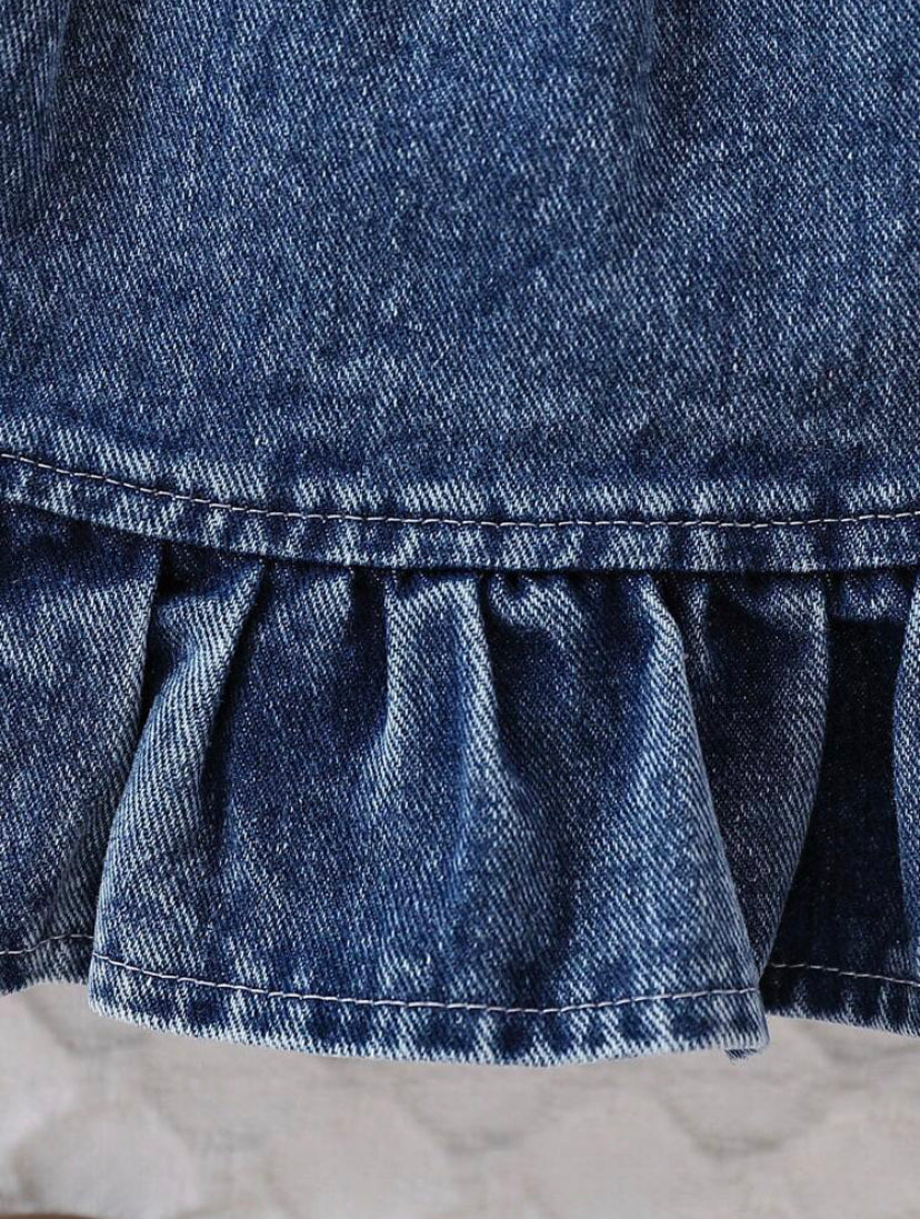 Baby Girls Ribbed Cami Top + Denim Skirt Set | 6M - 3Y