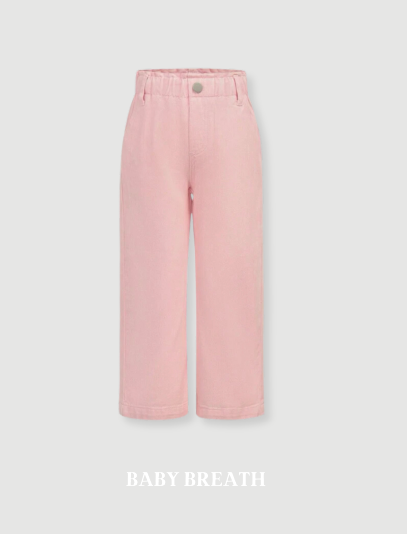 Pink Wide Denim | 4Y -7Y