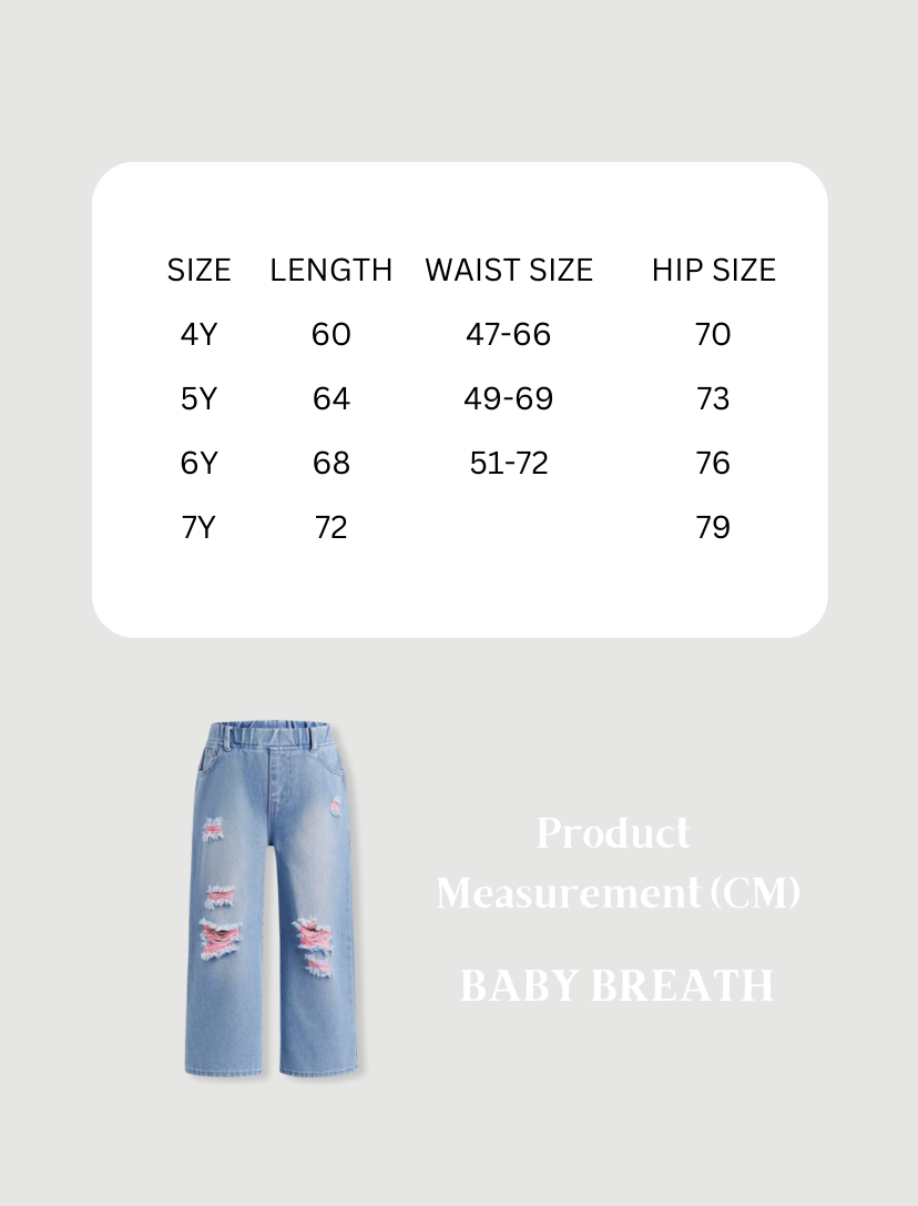 Pink patched Denim | 4Y -7Y