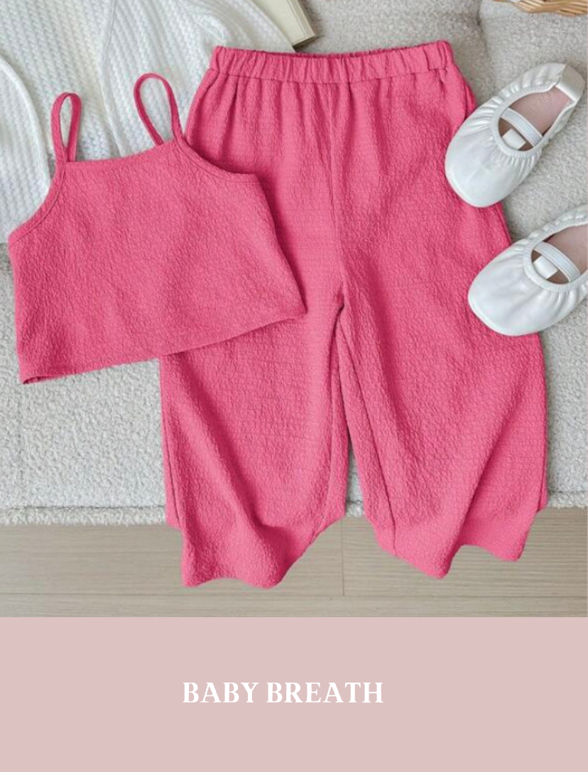 Hot Pink Tank Top & Long Pants Set | 6M-3Y