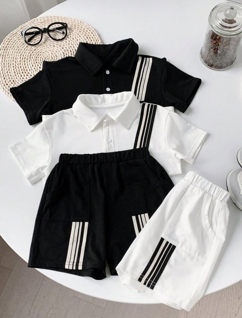 Young Boys Sporty Stripes Set | 4Y-7Y