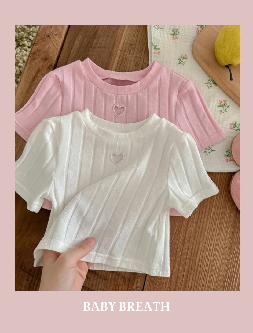 Ribbed Heart Tee | 6M-3Y