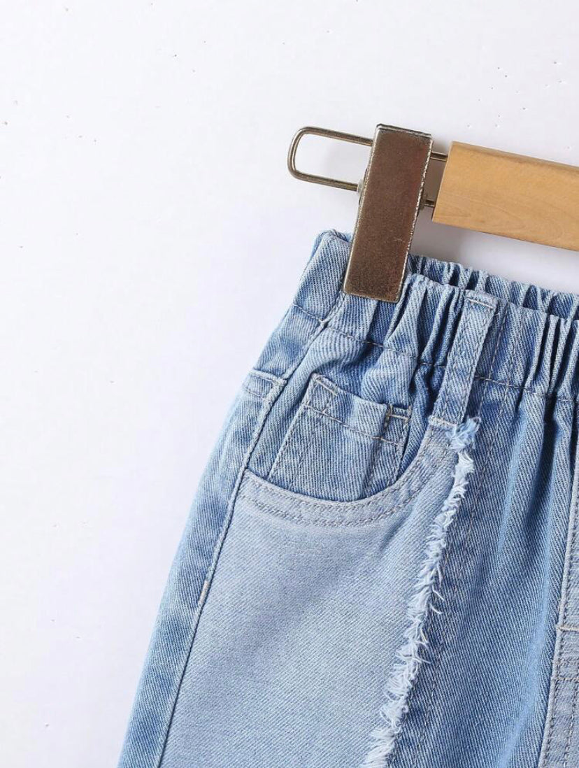 Baby Girls Two Tone Jean | 6M -3Y