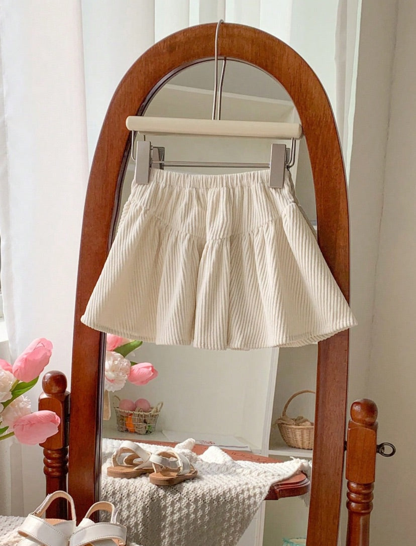 Baby Girls Versatile Corduroy Elastic Waist Skirt | 6M-3Y