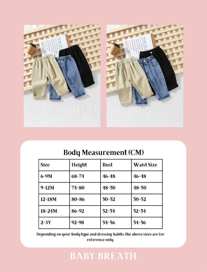 Unisex solid Denims | 6M-3Y