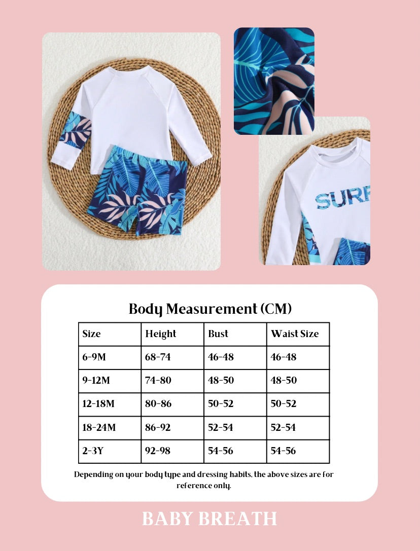 Baby Boys Surf Top & Short Swimsuit | 6M-3Y