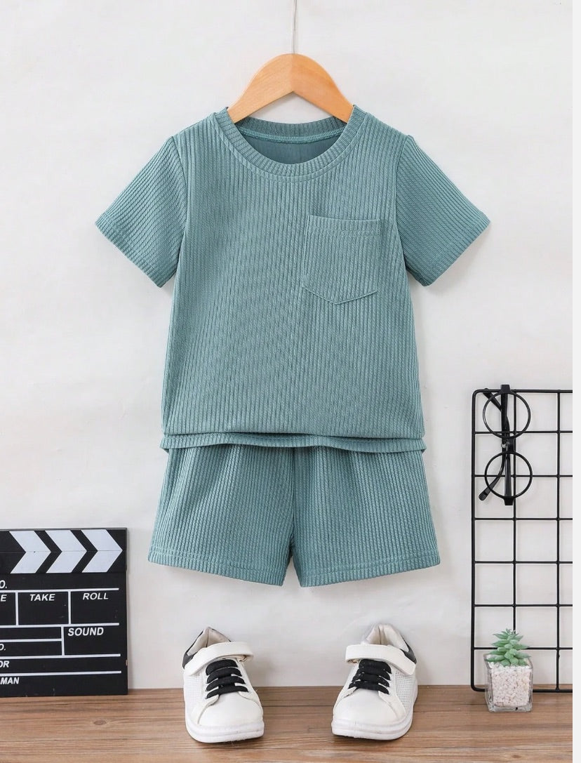 Young Boys Summer Beach Casual Top & Short Set | 3Y-7Y