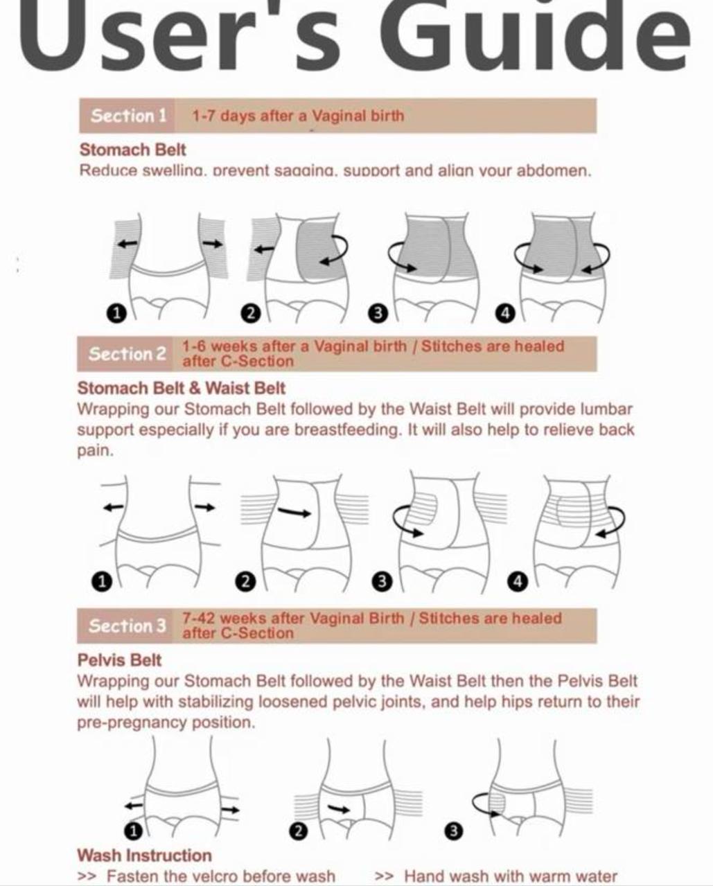 3 in 1 Postpartum Abdominal Belt