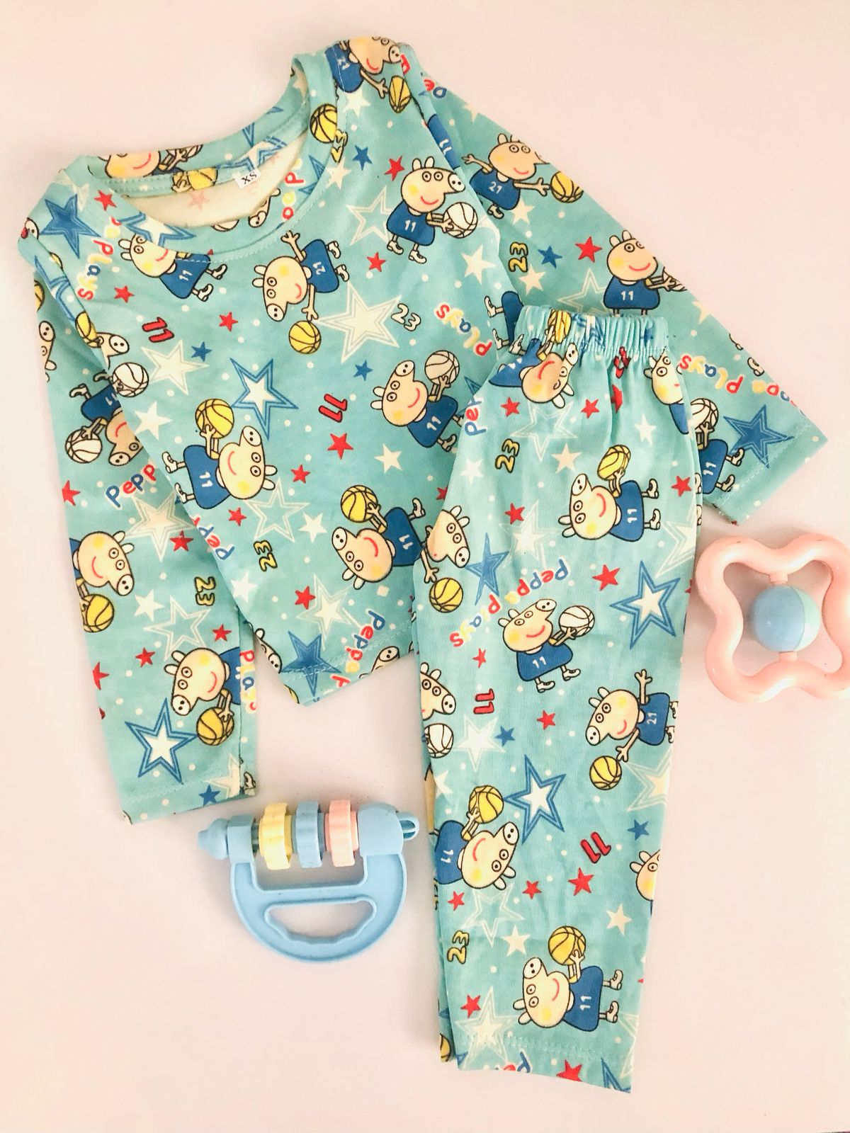 Peppa Pig Printed Blue Color Long Sleeve PJ