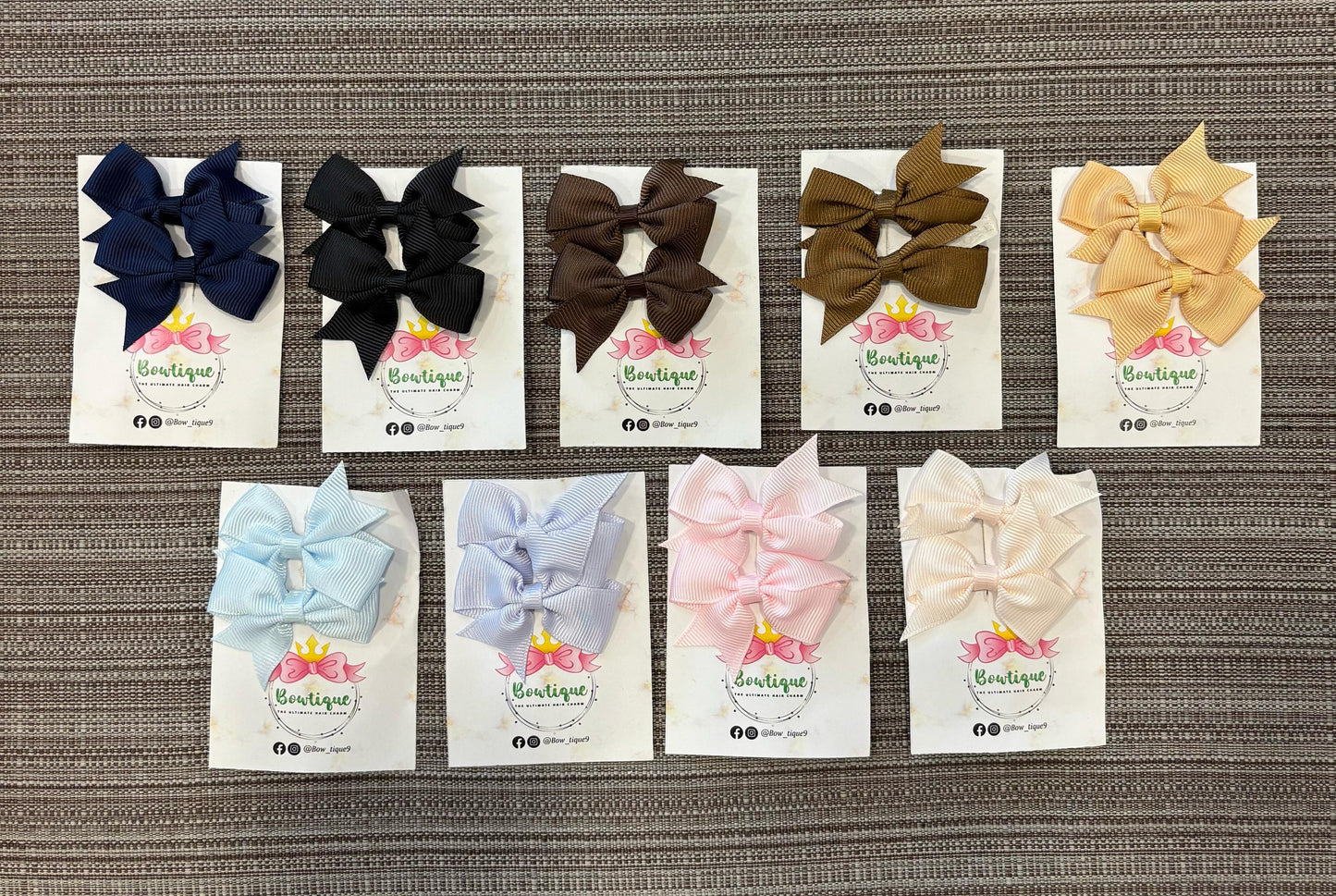 Solid Bowknot Hair Clips