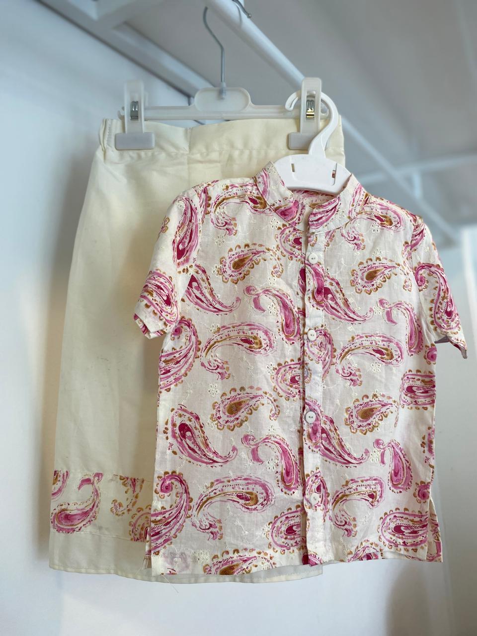 Pink/Copper Sarong Set | S