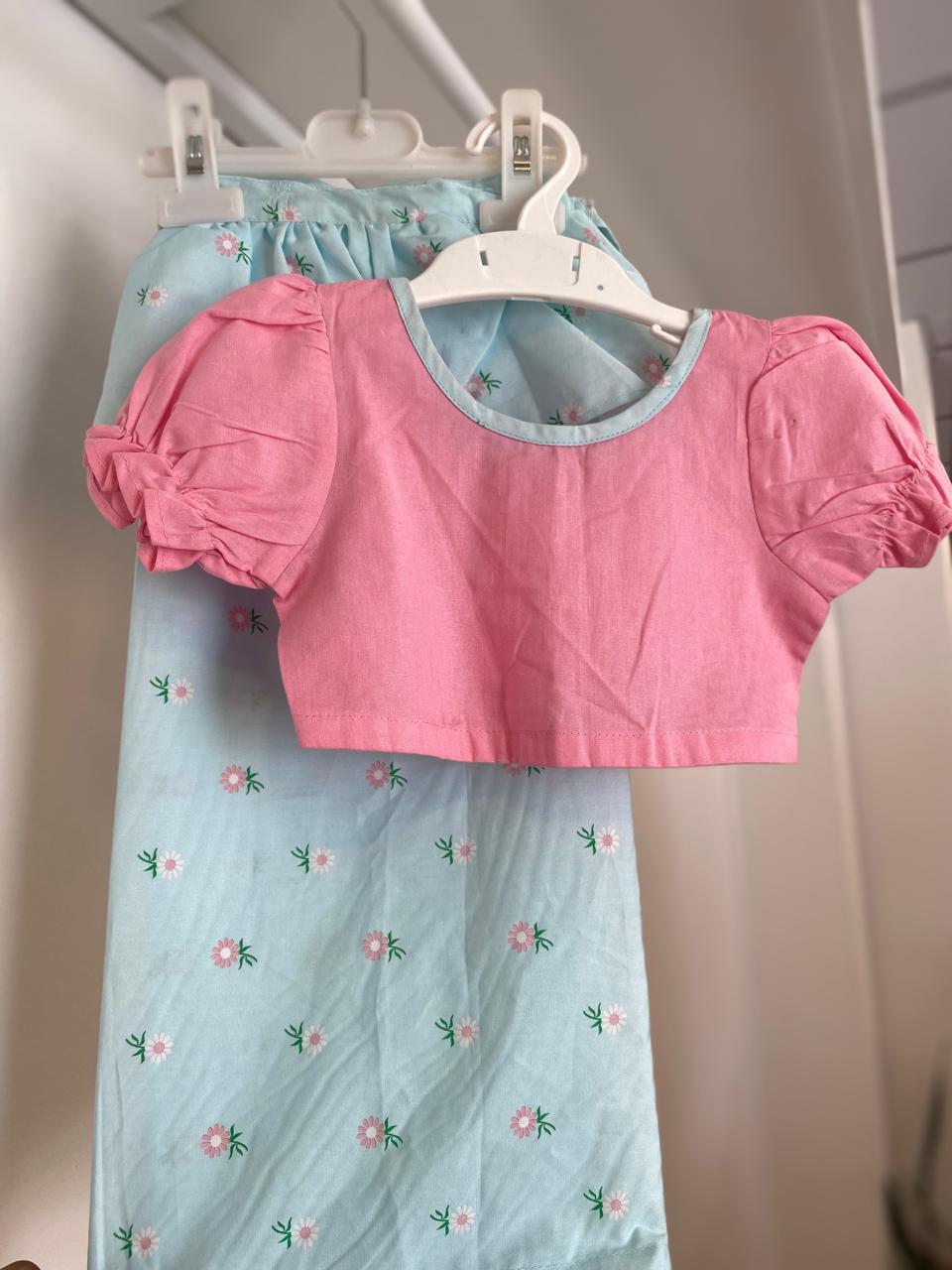 Aurudu Collection(Pink/Blue Floral) 4-5Y