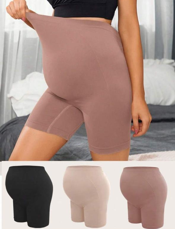 Maternity Solid Safety Shorts