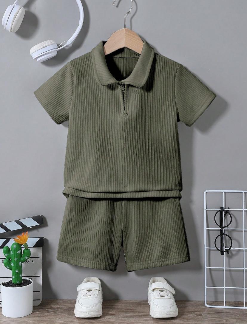 Young Boys Casual Hawaiian Shirt & Short Set