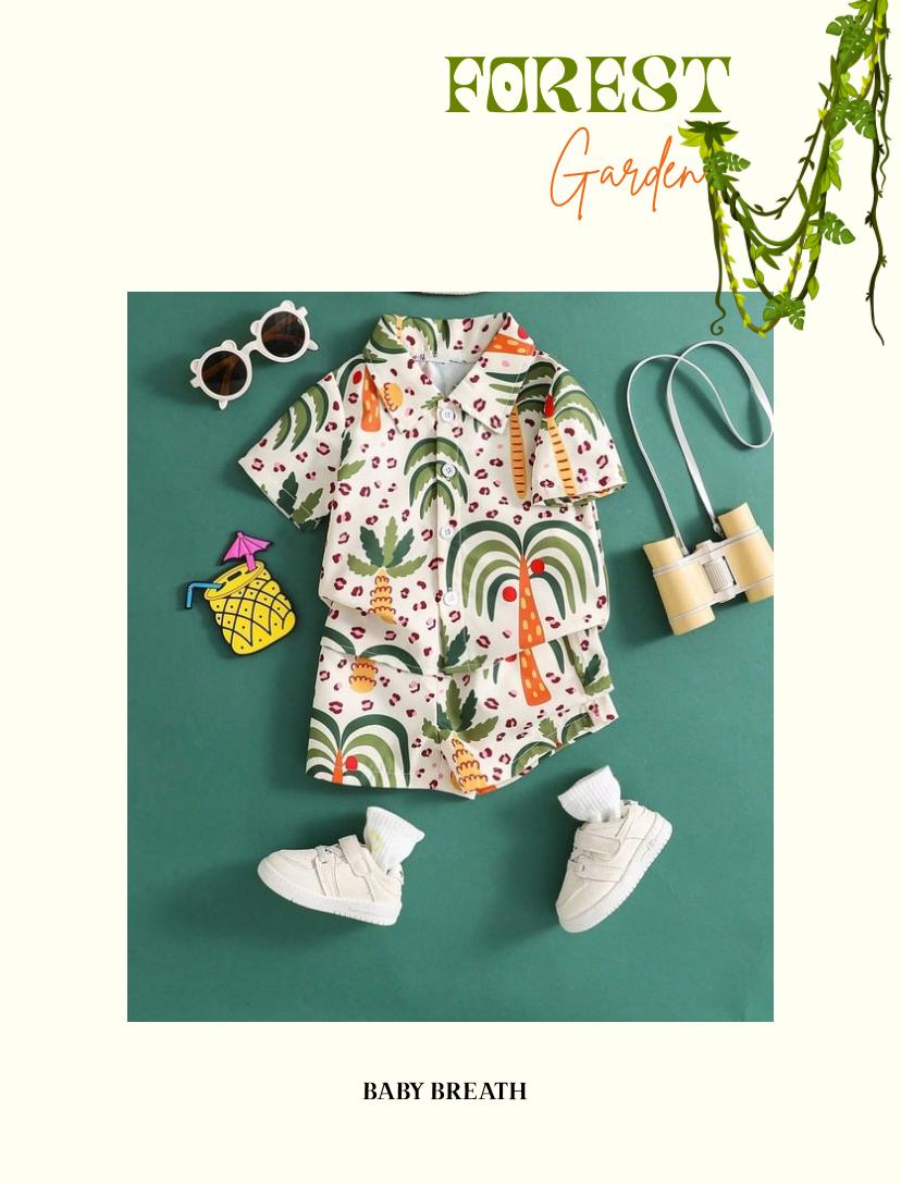 Baby Boys Tropical Print T-Shirt & Shorts Set
