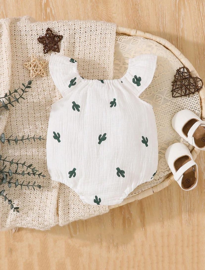 New-born Cactus Printed Bodysuit