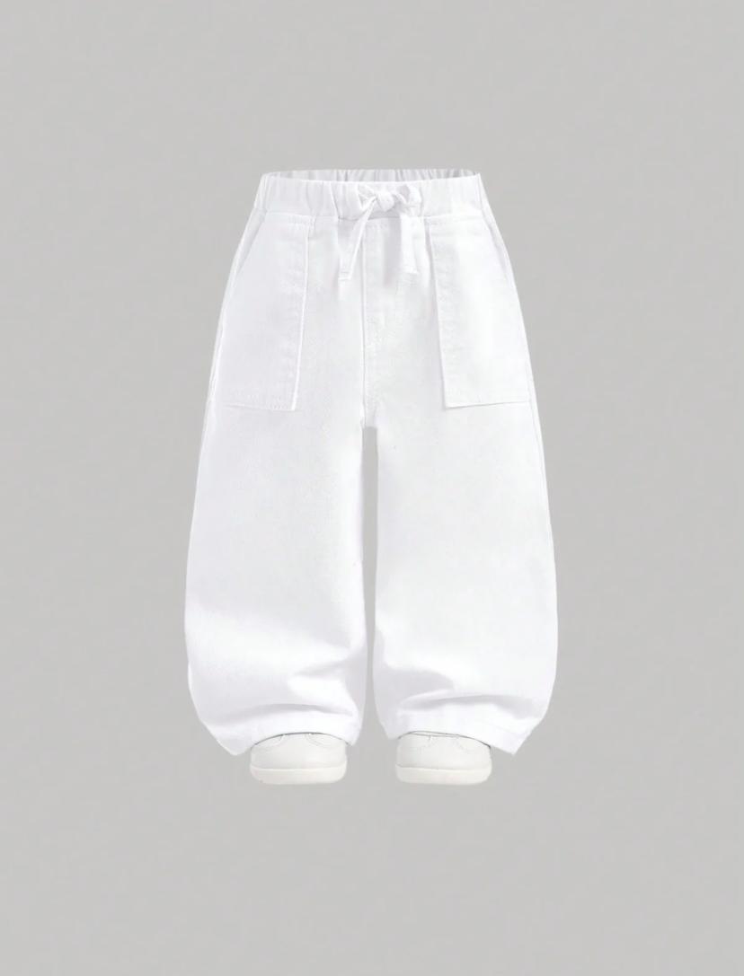 Baby Girls/ Boys White Wide Leg Pant