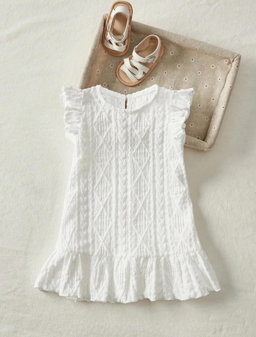 Baby Girls Sleeveless White Sweater Top | 6M - 3Y