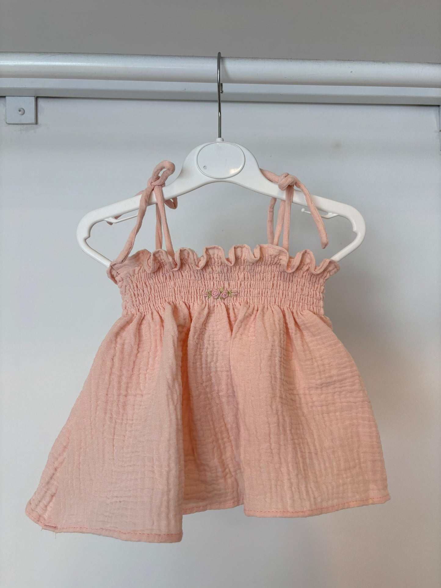 Shells Pink EMB Dress | New-born