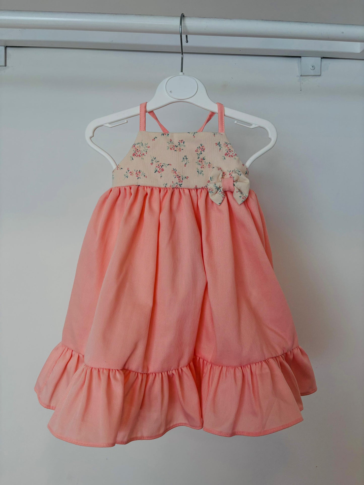 Shells Peach Printed Dress | 6M