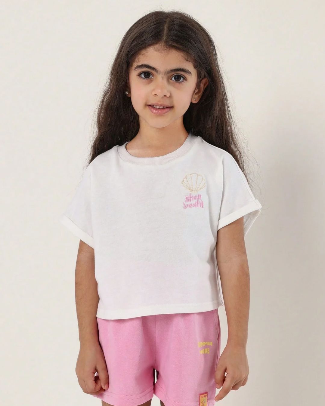 Young Girls Solid Color Shell Yeah Top | 4Y - 7Y