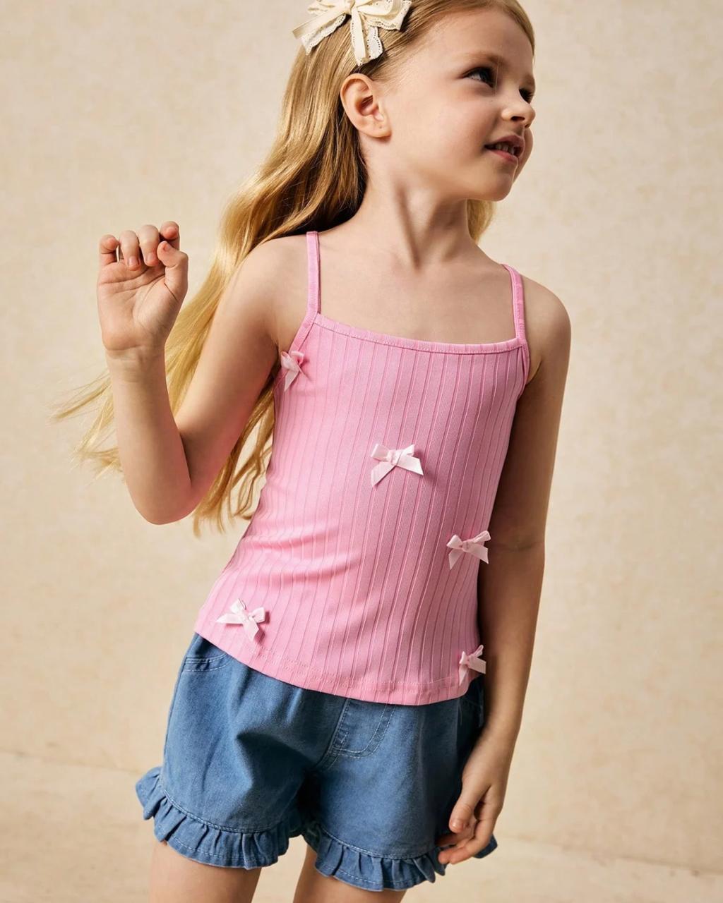 Young Girls Bow Design Cami Top | 4Y - 6Y