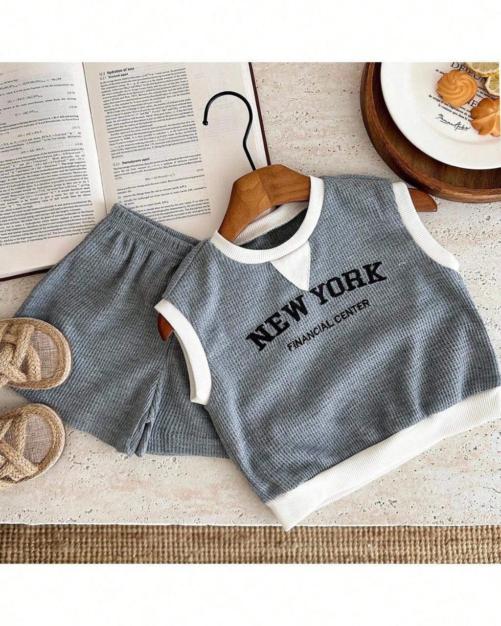 Baby Boys Crew Neck Knit Top & Shorts Set | 6M - 3Y