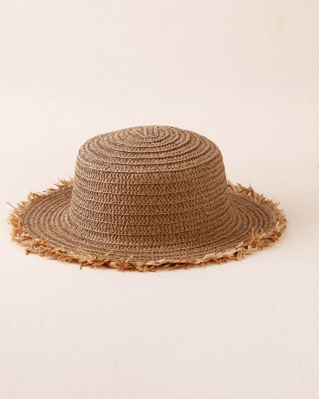 Casual Fringed Flat-Top Sun Hat