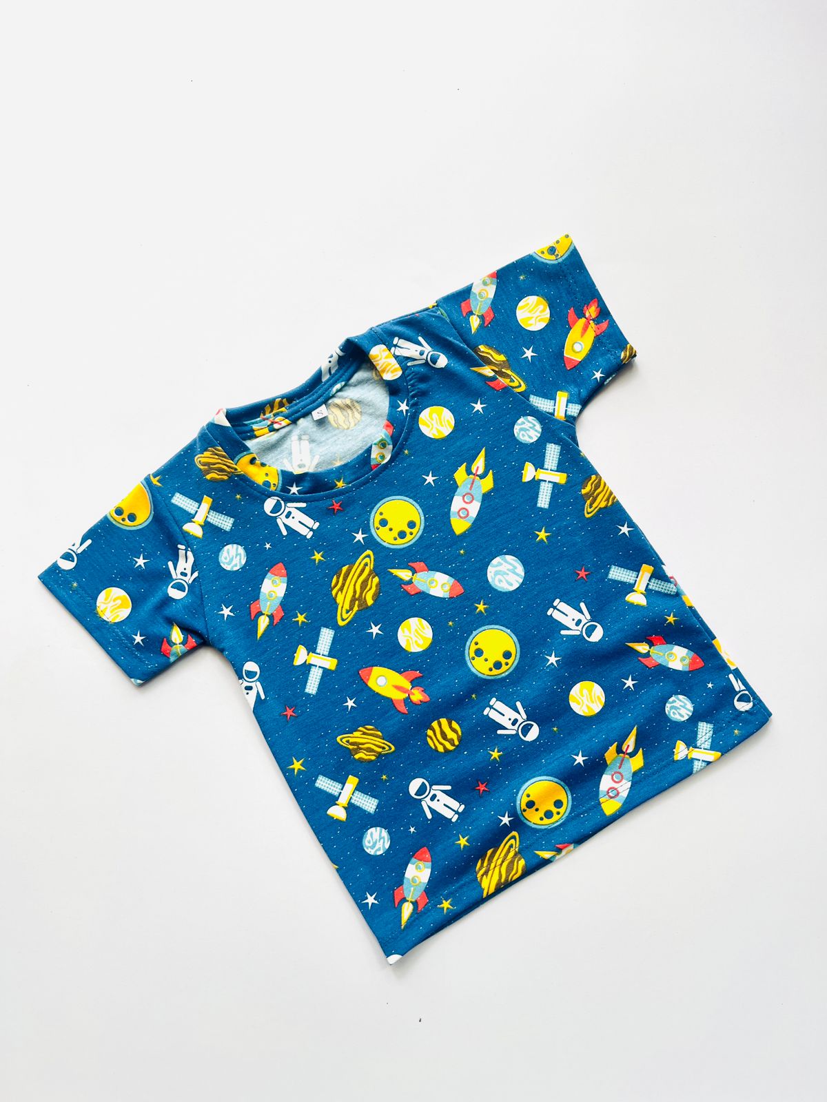 TCB Space Theme Blue Color Kids T-shirt