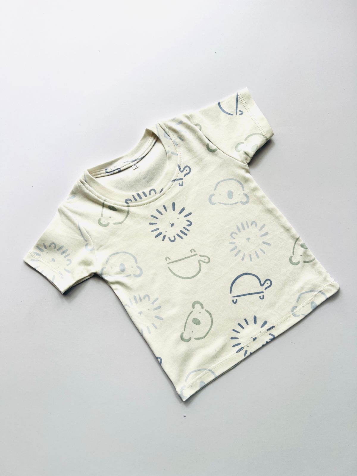 TCB Animal Face Printed White Color Kids T-shirt