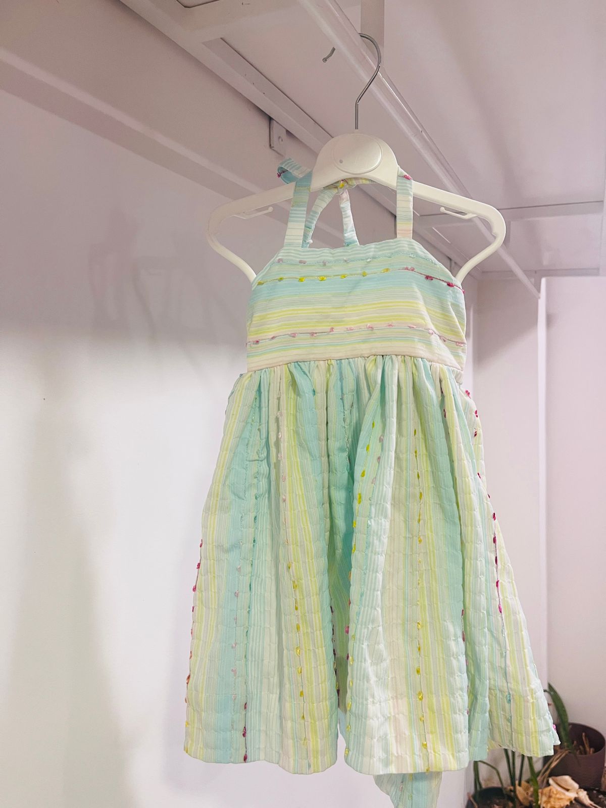 Shells Blue Stripe Dress | 1Y