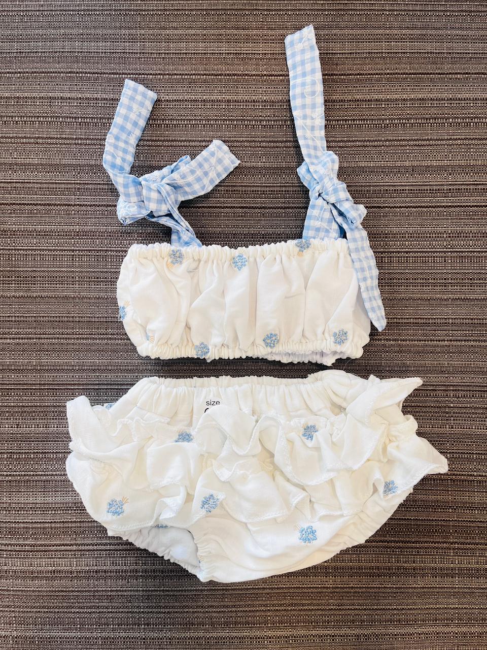 FNB White & Blue 2-Peice Set | 9M-2Y