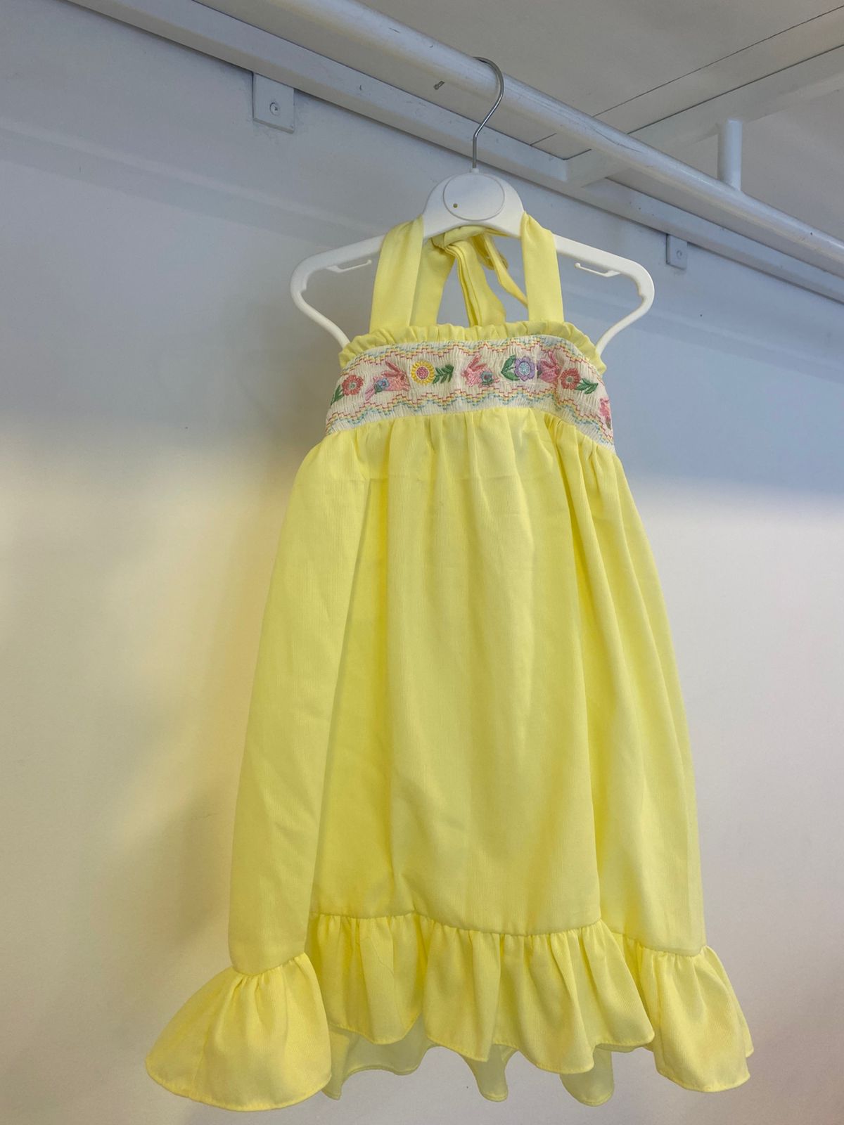 Shells Yellow Emb Dress | 3Y