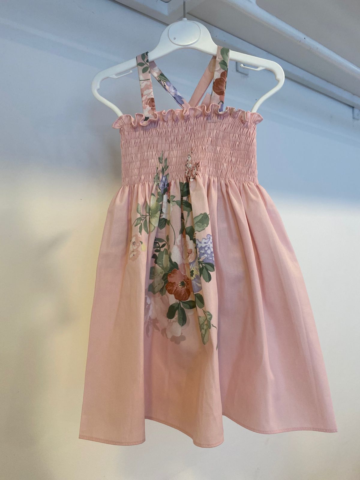 Shells Pink Floral Smoke Dress