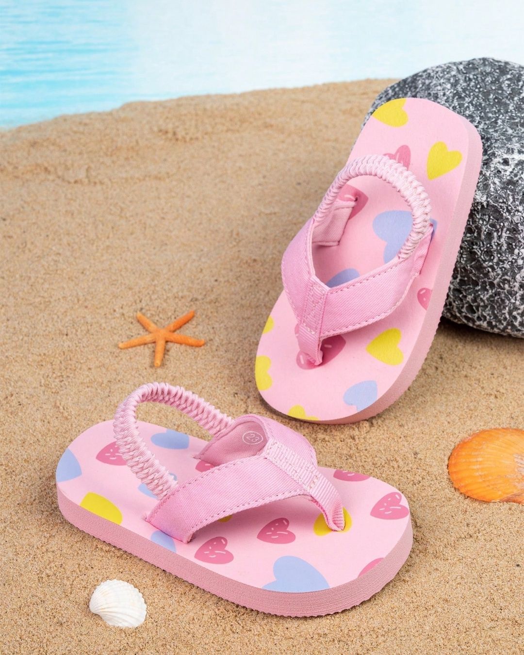 BB Cartoon Hearts Flip Flops