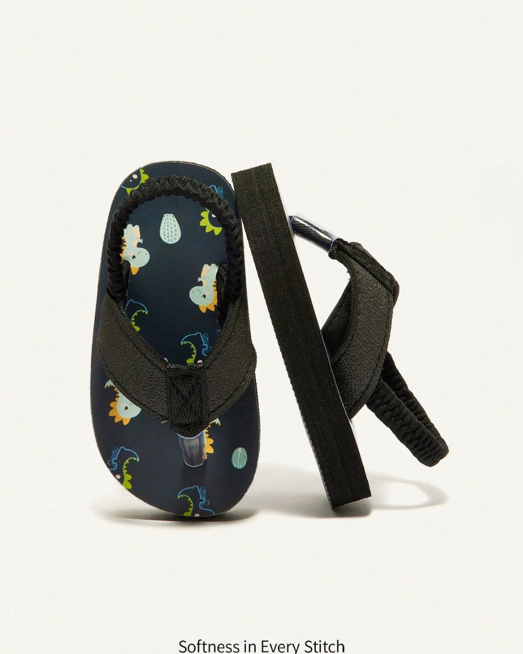 BB Cartoon Dino Pattern Slip Sole Sandals