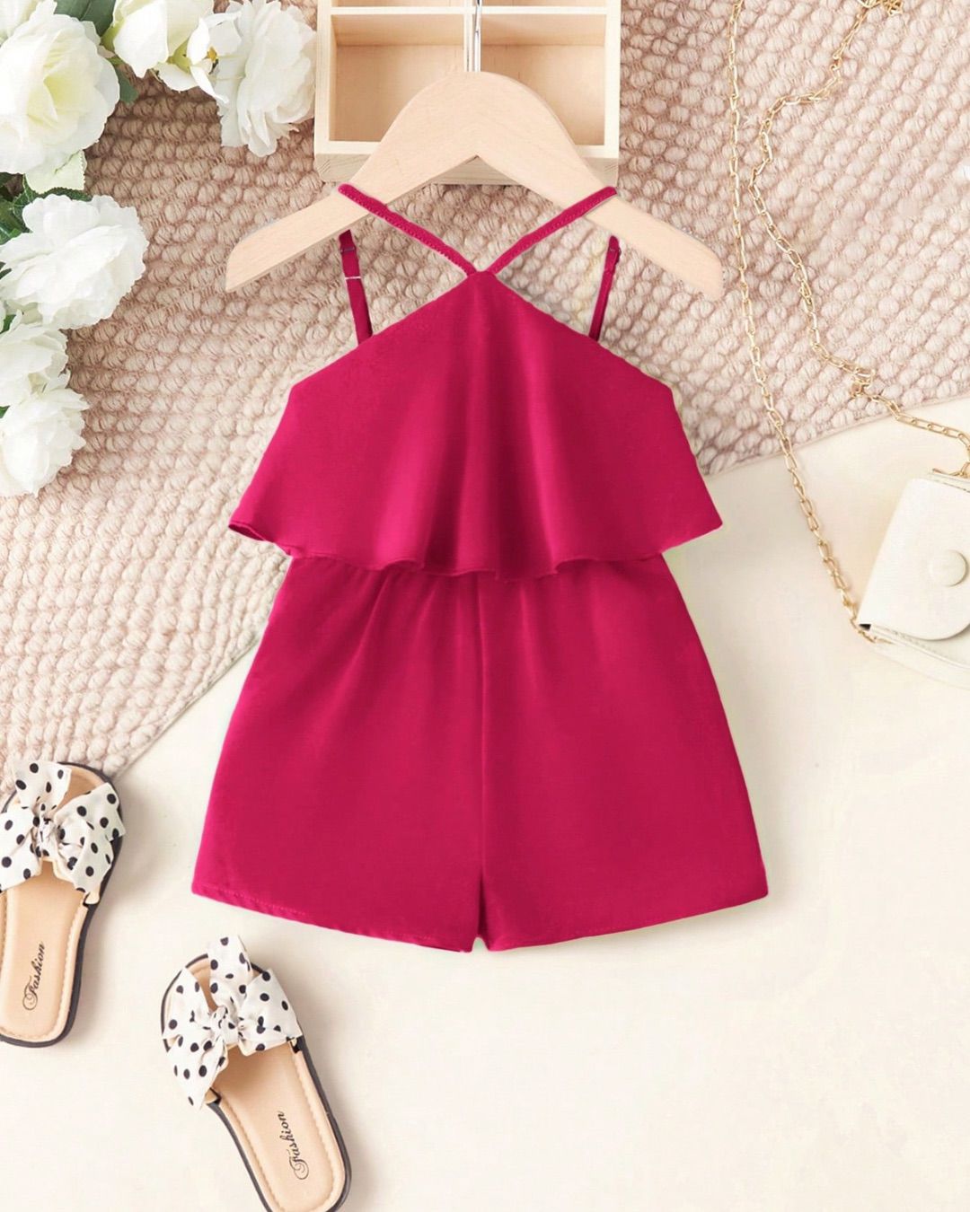 Baby Girls Casual & Comfortable Ruffle Romper | 6M - 24M
