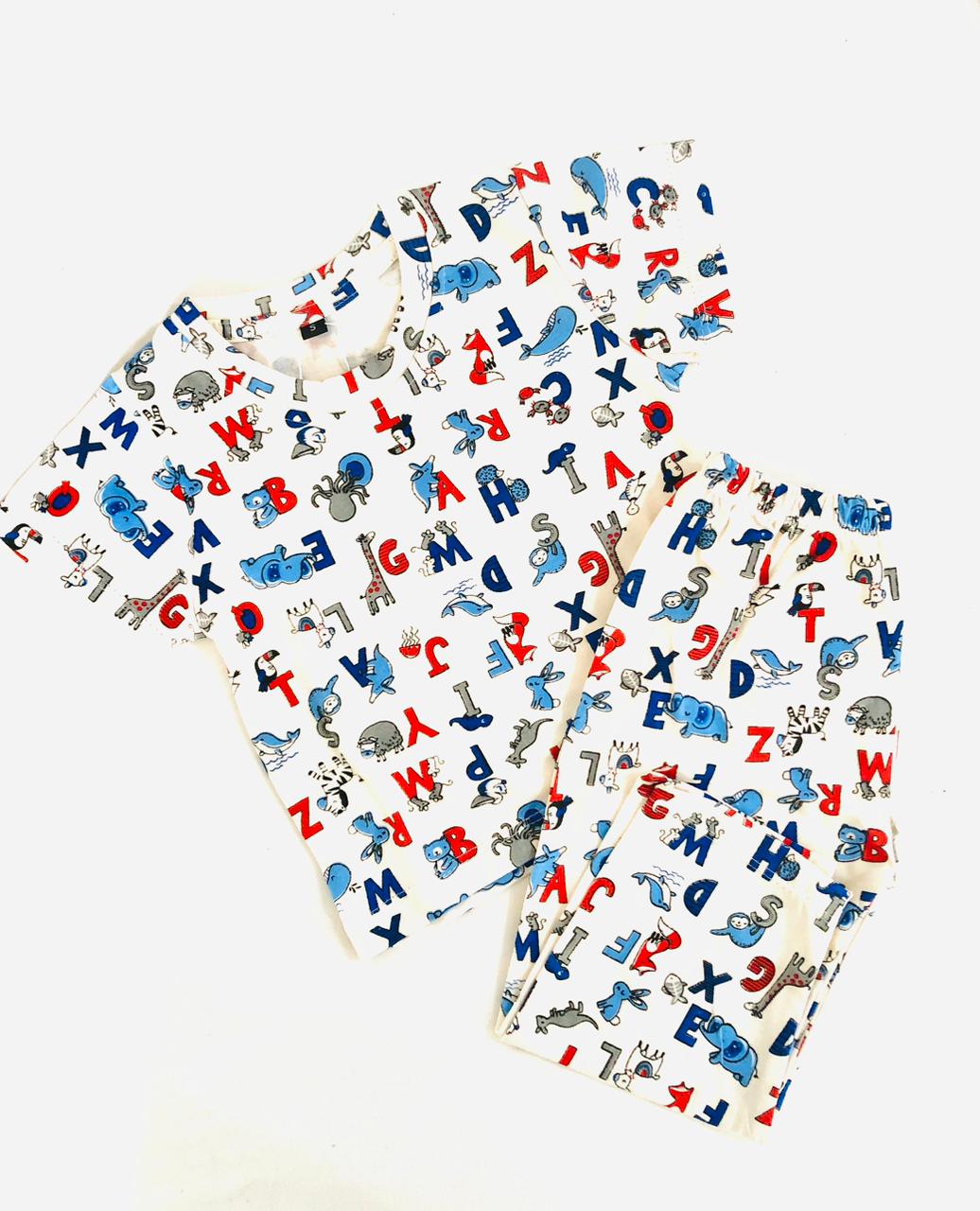 TCB Alphabet Printed Short Sleeve PJ Set