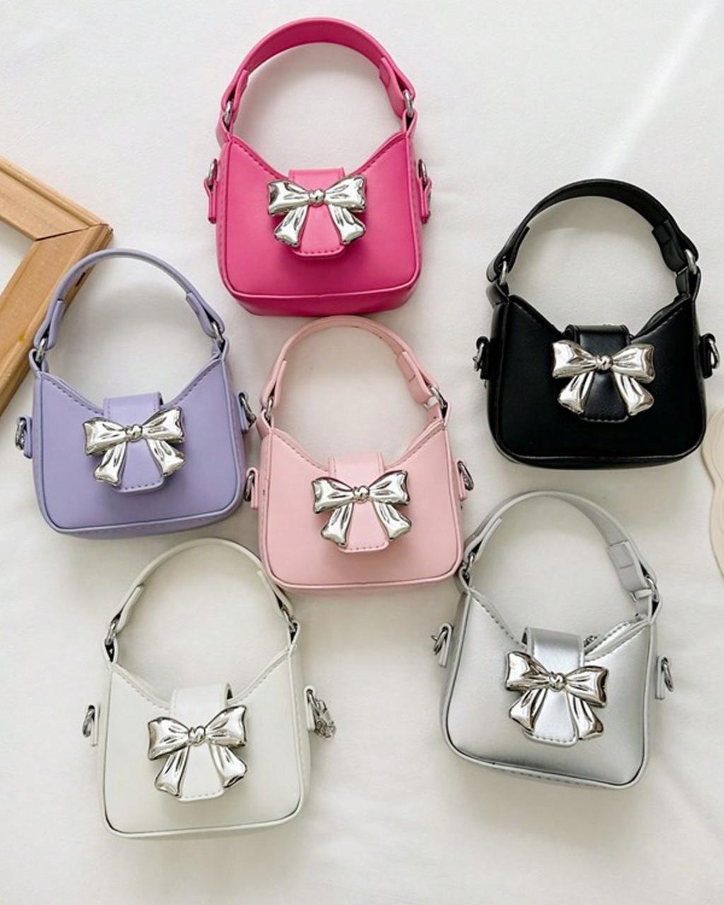 BB PU Material Bow Decor Shoulder Bag