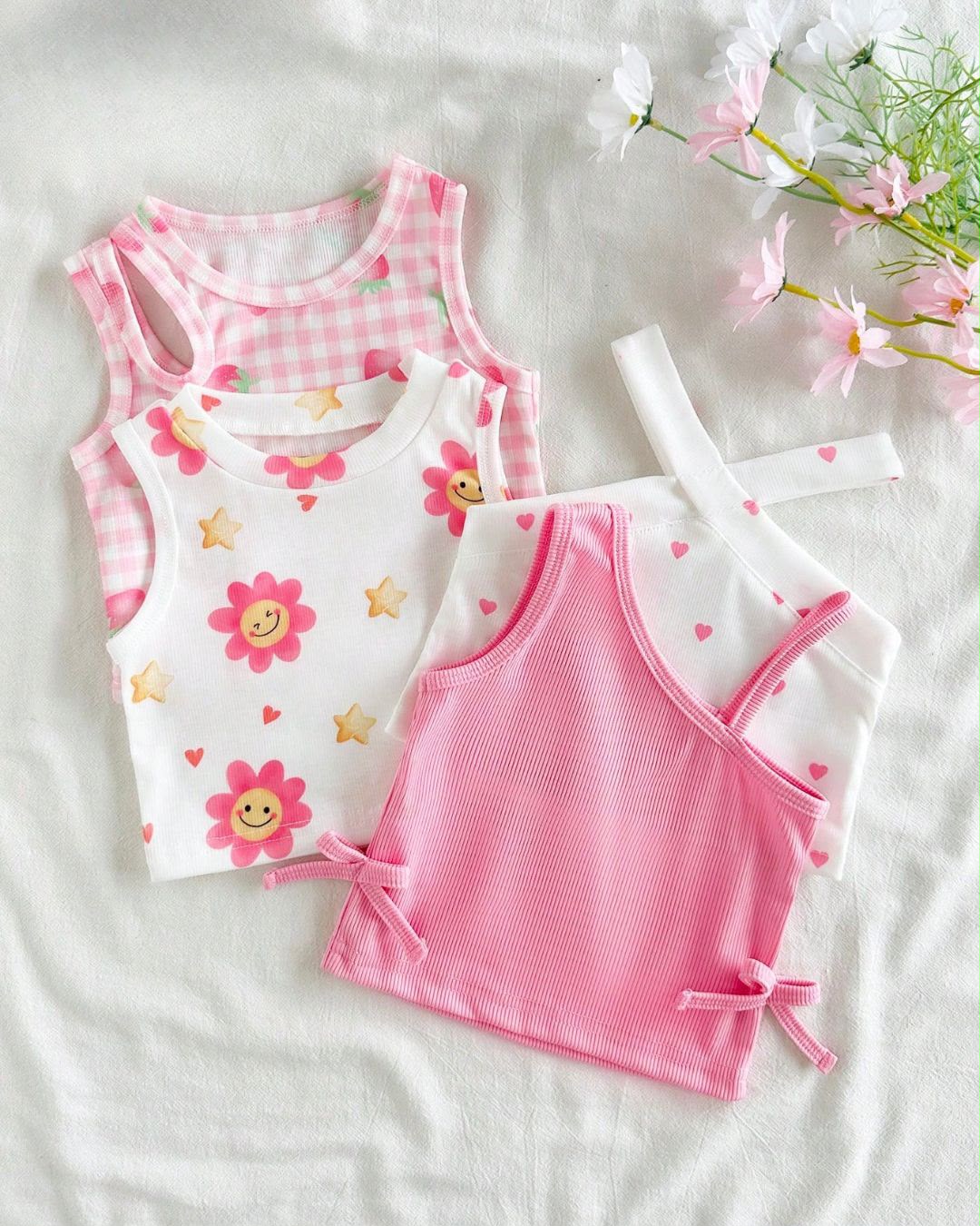 Baby Girls Summer Vacation Tops | 6M - 3Y