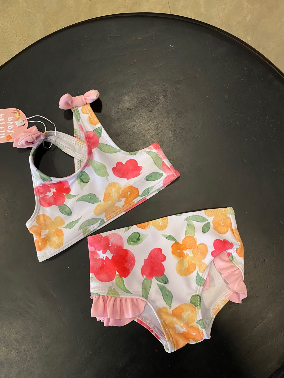 New-born Floral Printed Top & Pant Set | 0-1M