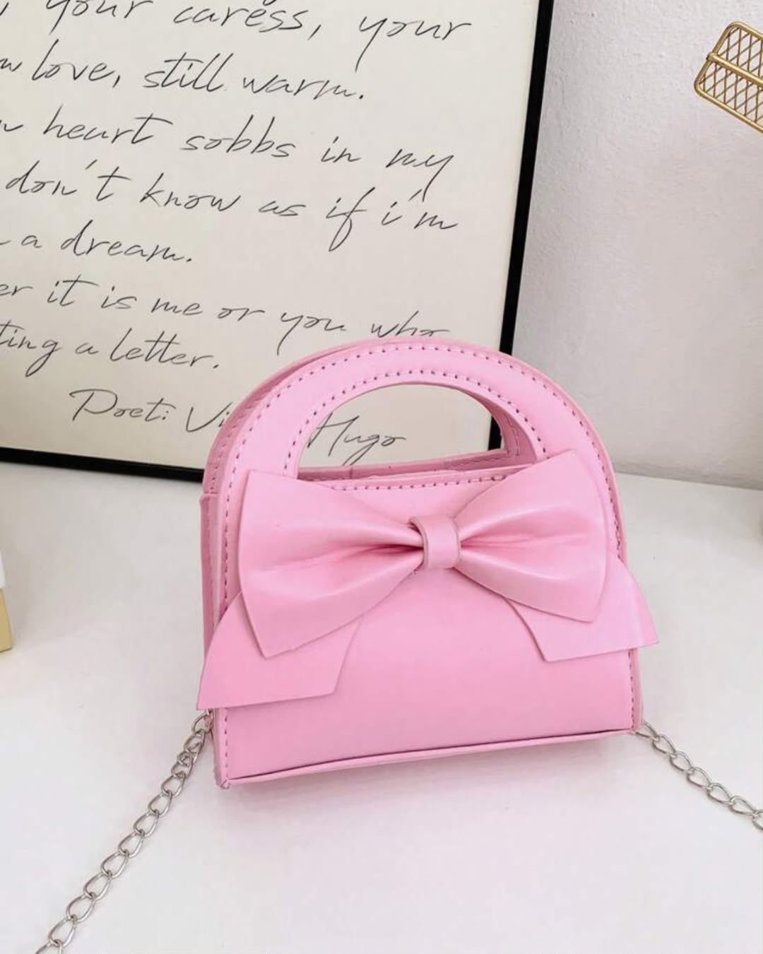 BB Cute Pink PU Leather Mini Handbag