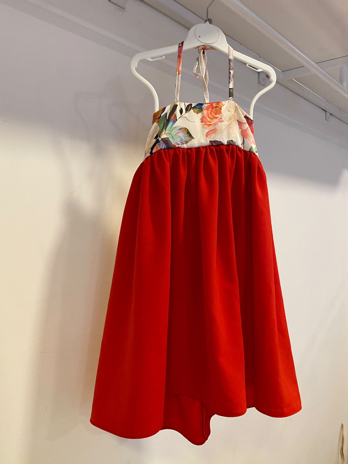 Shells Red Flowers Dress | 3Y