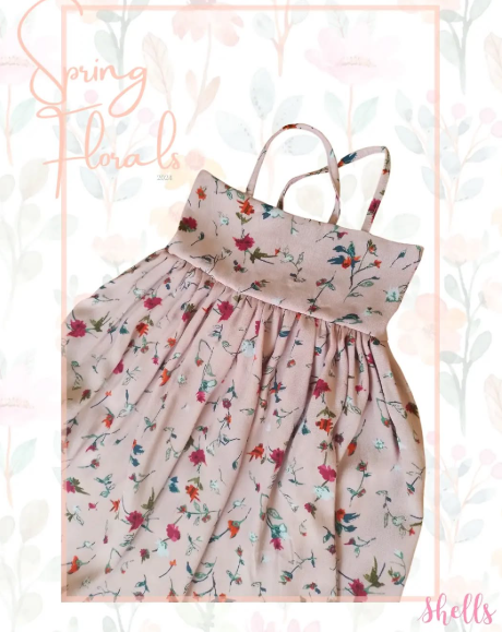 Floral Back Crossover Tie-Up