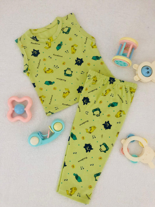 Pokémon Green sleeveless pj set