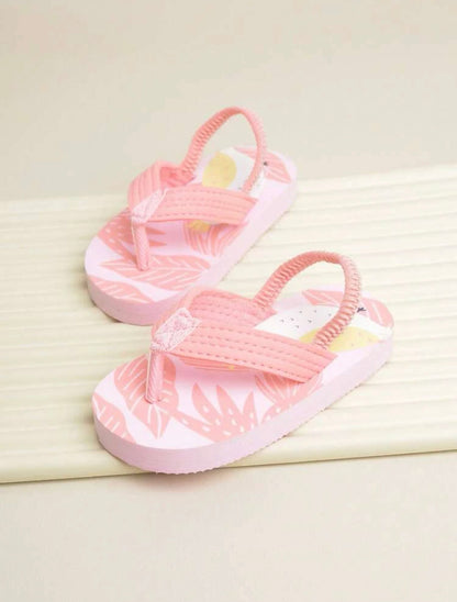 Pink tropical splash sandals